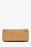 Christian Dior Beige Patent Cannage Leather Small Lady Dior With Strap