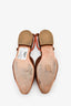 Pre-Loved Chanel™ Red/Orange Tweed Cap-Toe Slingback Flats Size 36.5