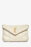 Saint Laurent 2020 Cream Lambskin Leather Toy Puffer Crossbody Bag
