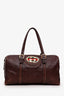 Gucci Dark Brown Web GG Britt Boston Bag