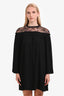 Sandro Black Lace Long Sleeve Mini Dress Size 3