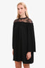 Sandro Black Lace Long Sleeve Mini Dress Size 3