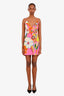Farm Rio Pink/Green Linen Button Up Mini Dress Size S