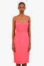 Roberto Cavalli Pink Tank Midi Dress Size 48