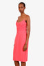Roberto Cavalli Pink Tank Midi Dress Size 48