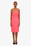 Roberto Cavalli Pink Tank Midi Dress Size 48