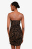 Reformation Brown Printed Strapless Mini Dress Size S