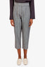 Brunello Cucinelli Grey Pinstripe Linen Pants Size 10
