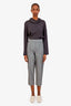 Brunello Cucinelli Grey Pinstripe Linen Pants Size 10