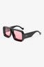 Loewe x Paula's Ibiza Black/Pink Acetate Oversized Square Sunglasses