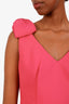 Lanvin Pink Sleeveless Rose Detailed Peplum Dress Size 40