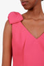 Lanvin Pink Sleeveless Rose Detailed Peplum Dress Size 40