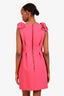 Lanvin Pink Sleeveless Rose Detailed Peplum Dress Size 40