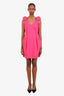 Lanvin Pink Sleeveless Rose Detailed Peplum Dress Size 40