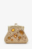 Dolce & Gabbana Gold Glitter Crystal Embellished Evening Bag