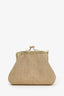 Dolce & Gabbana Gold Glitter Crystal Embellished Evening Bag