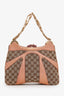 Gucci x Tom Ford Beige/Pink GG Crystal Bamboo Python Shoulder Bag