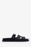 Hermès Black Leather Chypre Sandals Size 41