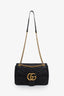 Gucci Black Leather GG Marmont Medium Shoulder Bag