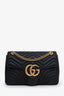 Gucci Black Leather GG Marmont Medium Shoulder Bag
