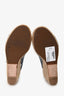Celine by Phoebe Philo Teal Leather Espadrilles Wedge Sandals Size 38