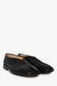 Lemaire Black Leather Piped Square Toe Loafers Size 38