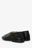 Lemaire Black Leather Piped Square Toe Loafers Size 38
