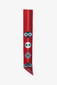 Fendi Red/Multicolour Silk Monsters Print Scarf