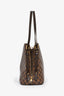 Louis Vuitton Brown Leather Damier Ebene 'Cabas Rivington' GM Bag