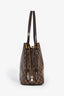 Louis Vuitton Brown Leather Damier Ebene 'Cabas Rivington' GM Bag
