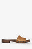 Miu Miu Brown Suede Logo Faded Mules Size 38