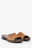 Miu Miu Brown Suede Logo Faded Mules Size 38