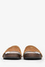 Miu Miu Brown Suede Logo Faded Mules Size 38