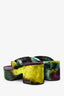 Dries Van Noten Multicolour Velvet Thong Platform Sandals Size 36