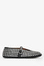 Alaia Black Leather Embellished Mary Jane Flats Size 38