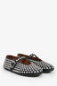 Alaia Black Leather Embellished Mary Jane Flats Size 38