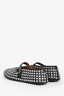Alaia Black Leather Embellished Mary Jane Flats Size 38