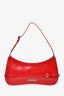 Jacquemus Red Leather 'Le Bisou Ceinture' Shoulder Bag