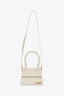 Jacquemus Light Beige Canvas Medium Chiquito Top Handle With Strap