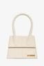 Jacquemus Light Beige Canvas Medium Chiquito Top Handle With Strap
