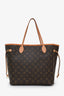 Louis Vuitton Brown Monogram Neverfull MM Tote With Pouch