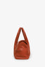 Bottega Veneta Orange Intrecciato Woven Leather Double Flap Satchel