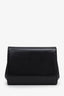 Gucci Vintage Black Box Leather Flap Shoulder Bag