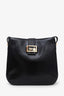 Celine Vintage Black Box Leather Horse Carriage Shoulder Bag