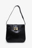 Celine Vintage Black Box Leather Horse Carriage Shoulder Bag