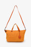Bottega Veneta Vintage Yellow/Orange Woven Canvas Tote Bag With Strap