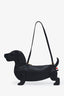 Thom Browne Black Grained Leather Dog Shoulder Bag