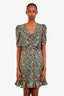 Sandro Green/Pink Embellished Floral Print Mini Dress Estimated Size S