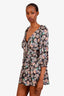 Maje Black Paisley Open Back Romper Size 40