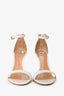 Schutz White Leather Ankle Strap Heels Size 39